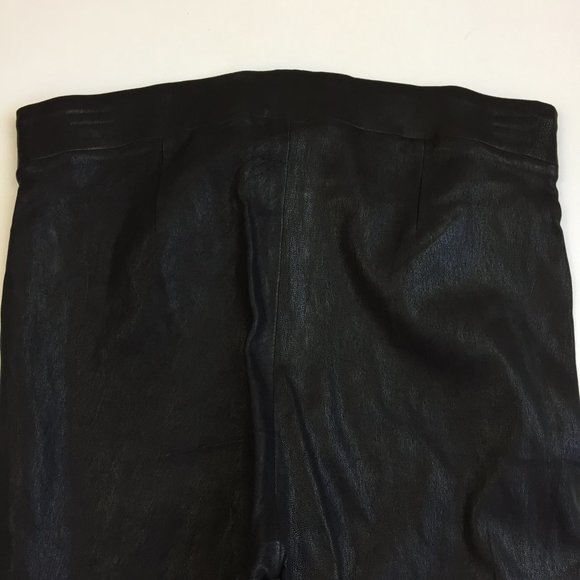 NWT L'AGENCE Black France 100% Genuine Lamb Leather Slim Fit Legging Pants - Picture 8 of 12